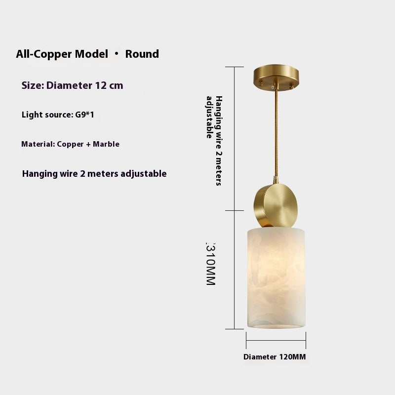 Simple Bedside Chandelier Bedroom Dining Room Marble Chandelier