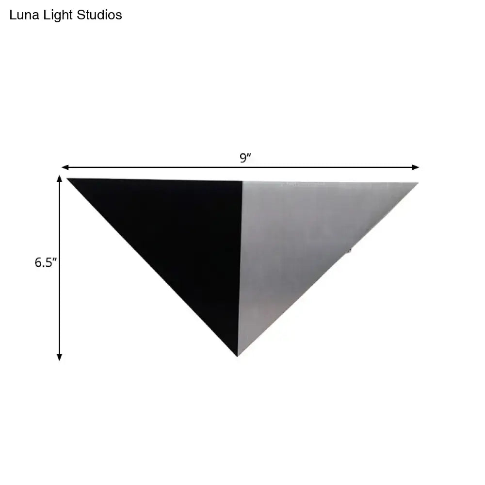 Sleek black pyramid rgb wall lamp – living room led fixture
