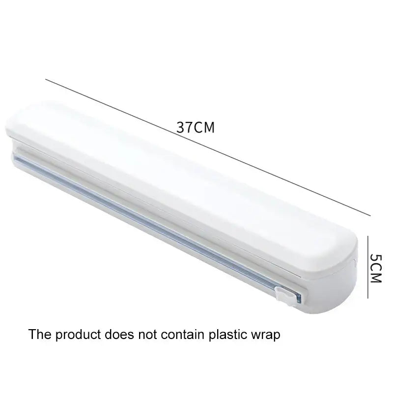 Sleek white cling film dispenser cutter – kitchen food wrap box