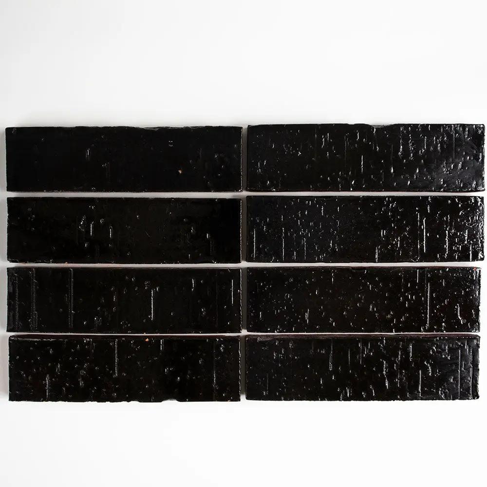 Smoked Charcoal Rustic Ceramic Tiles 2 3/4x9 3/4