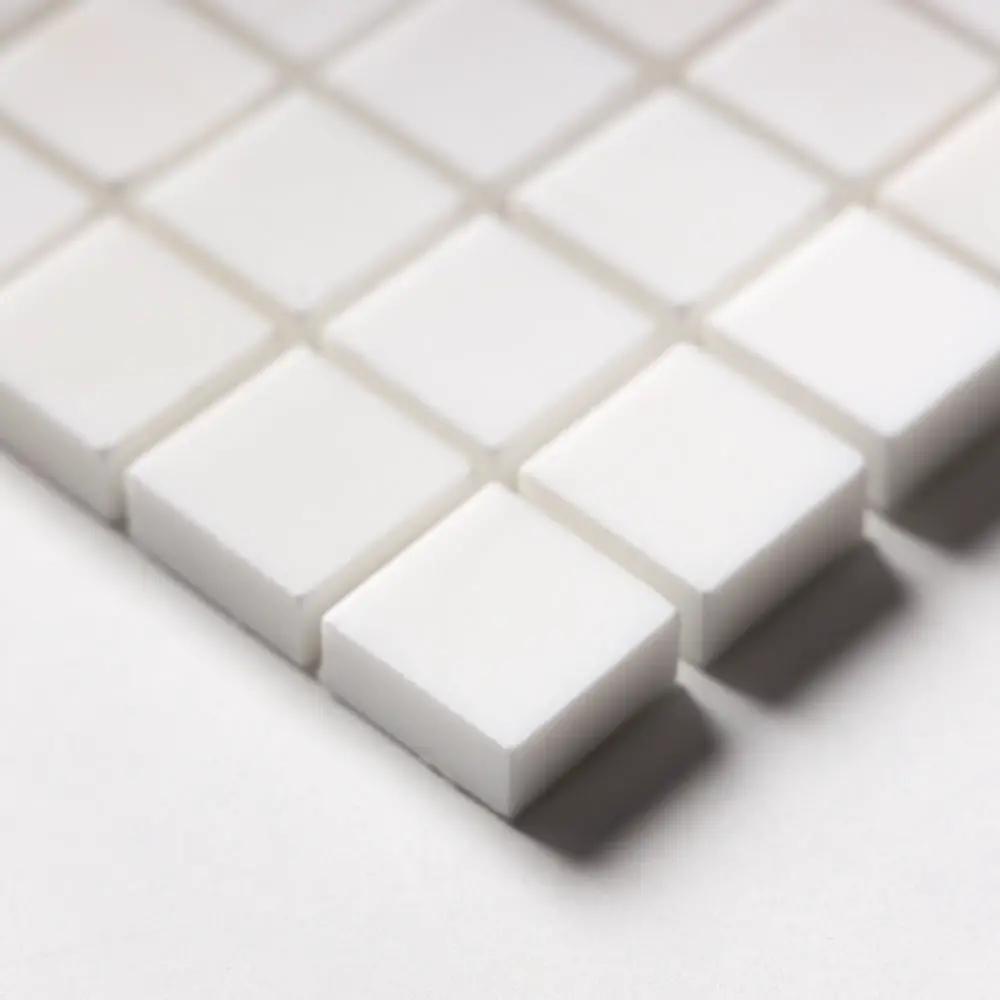 Snow White Polished 1x1 Marble Mosaics 12x12