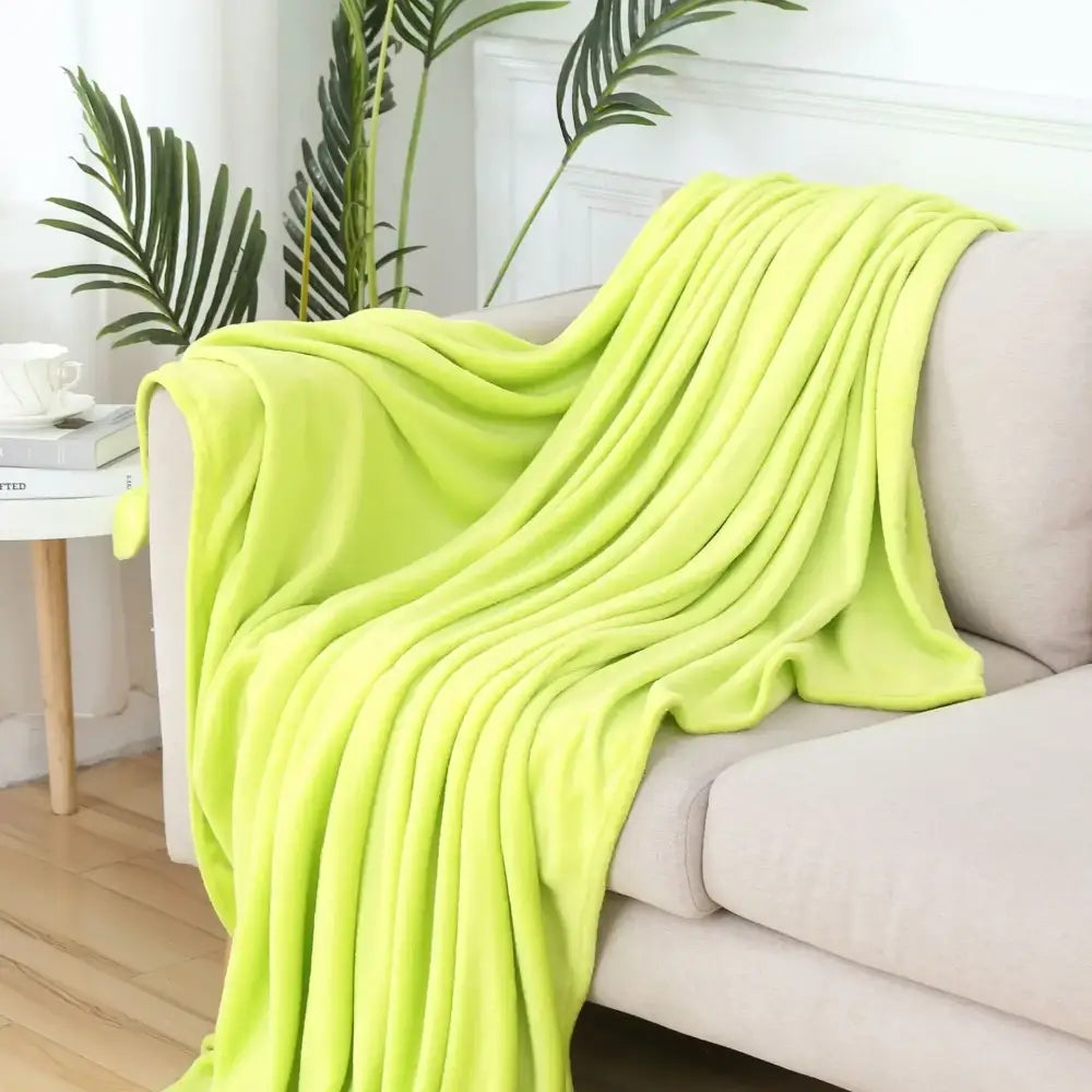 Soft gray cozy flannel warm blanket bedroom plush shawl
