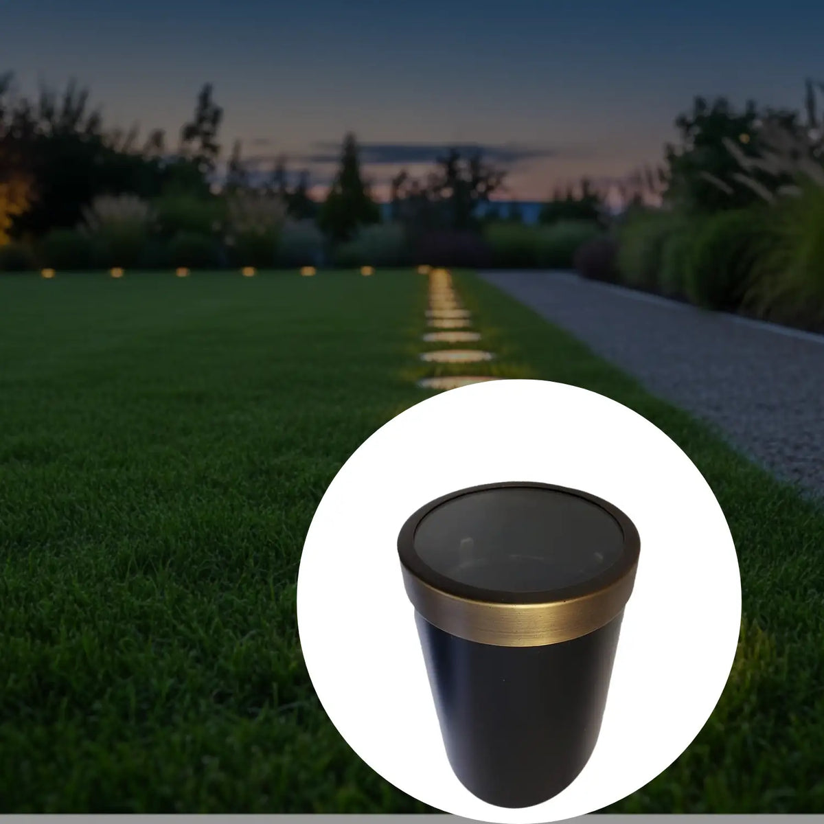 Solid Brass Flat PAR36 In-ground Well Light Cover Kit