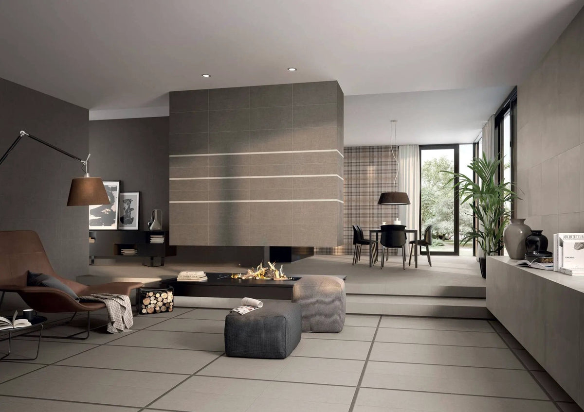Soul Dw Coffee Cloth Fabric Look Porcelain Tiles 6x24