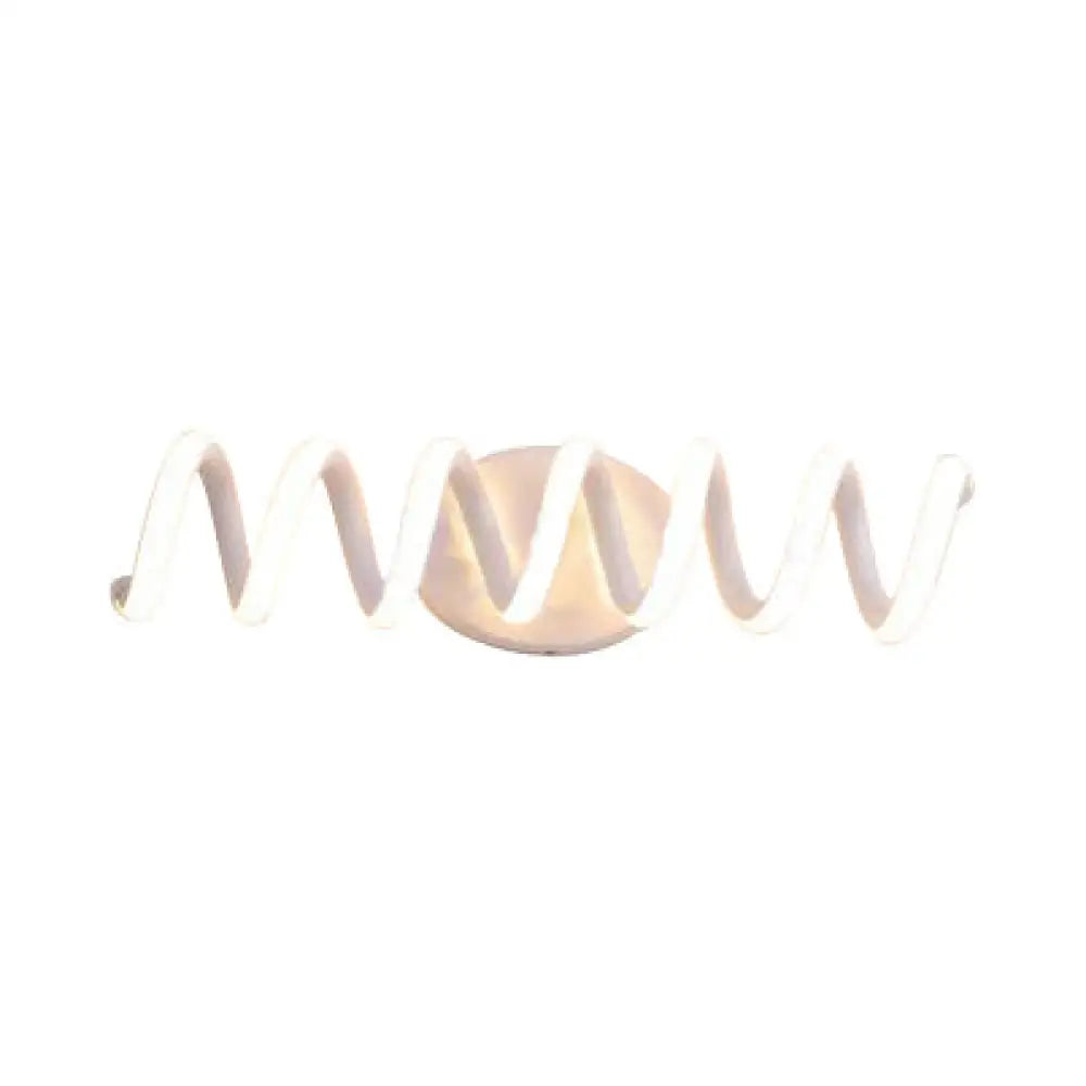DecorBites™ Spiral Acrylic LED Wall Sconce - Modern Single Light in Warm/White/Natural Light