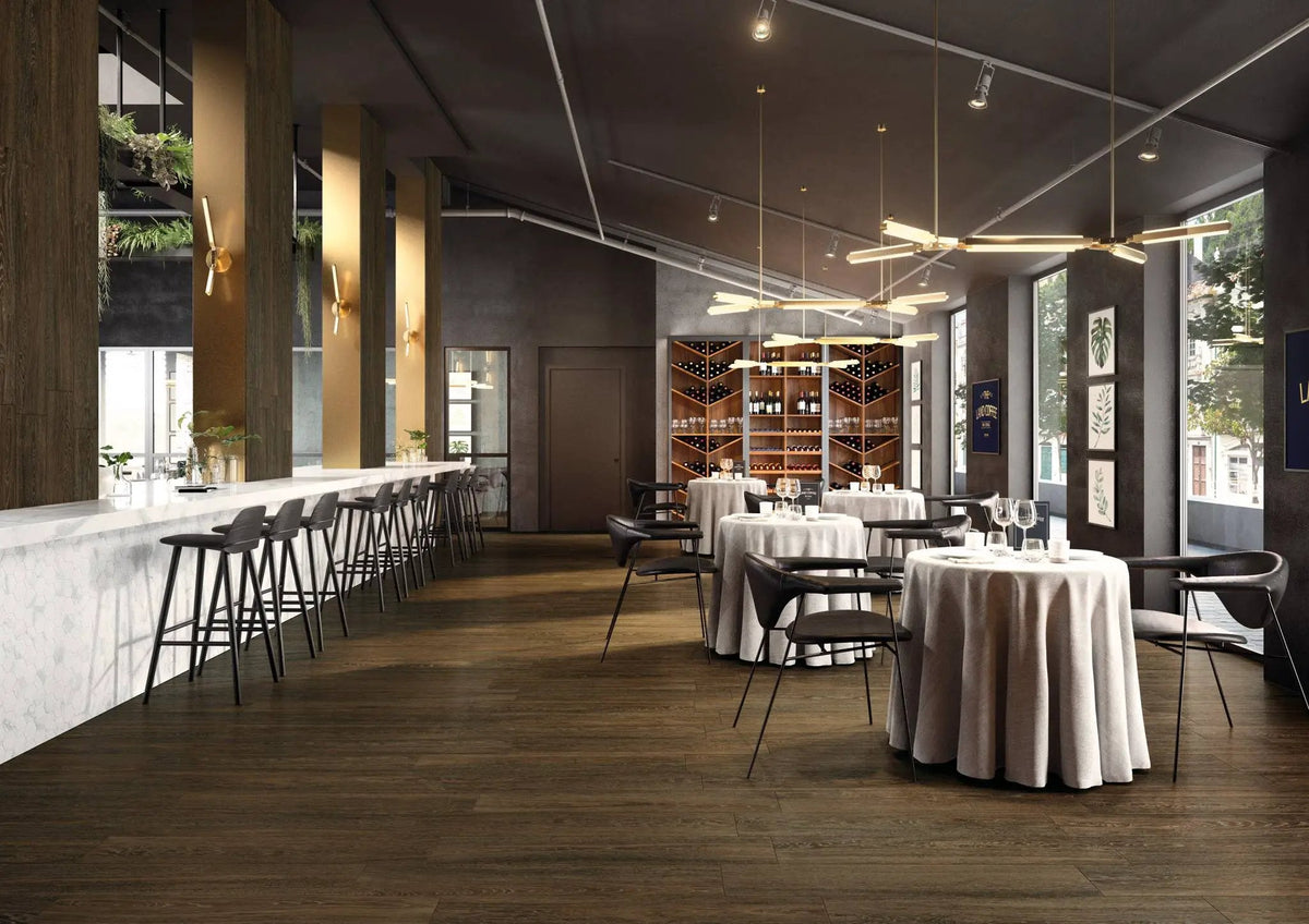 Spirit Chic Walnut Wood Look Porcelain Tiles 8x40