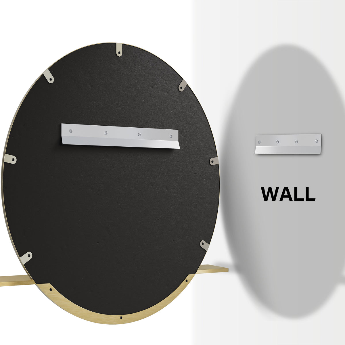 James Martin Platform 24" Mirror, Radiant Gold