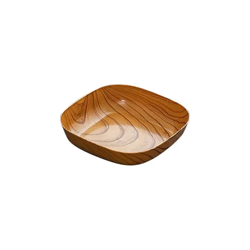 Square imitation wood snack plate dining room serving tray