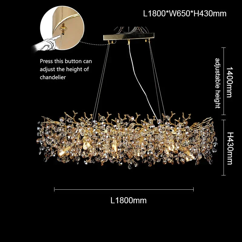 DecorBites™ Sunflower Crystal Chandelier for Dining Room
