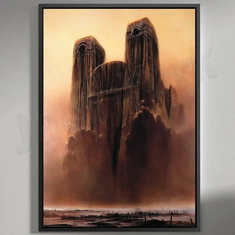 Surreal gothic beksinski prints living room framed wall art