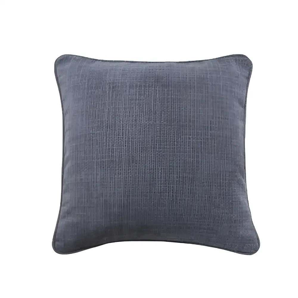 Textured peach & grey cotton linen pillow cover living room