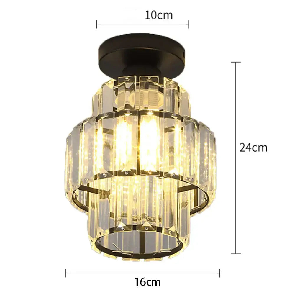 Tiered black gold minimalist led chandelier kitchen light
