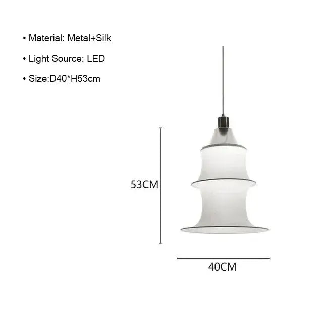 Tiered japanese cream silk floor lamp for living room soft lighting