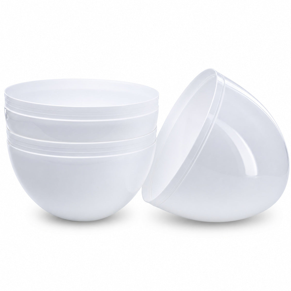Set of 2 White Large Jumbo Giant Fillable Plastic Easter Eggs 10 Inches