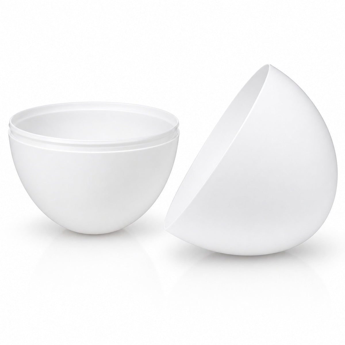 Giant Extra Large White Plastic Easter Egg Two Tones 12 Inches