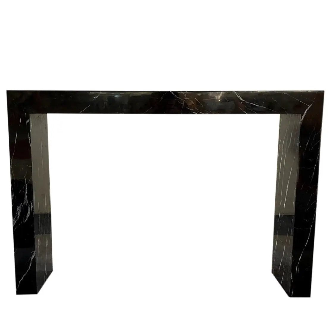 Black Marble Rectangular Console - Polished 40 Wide 12 Deep 30