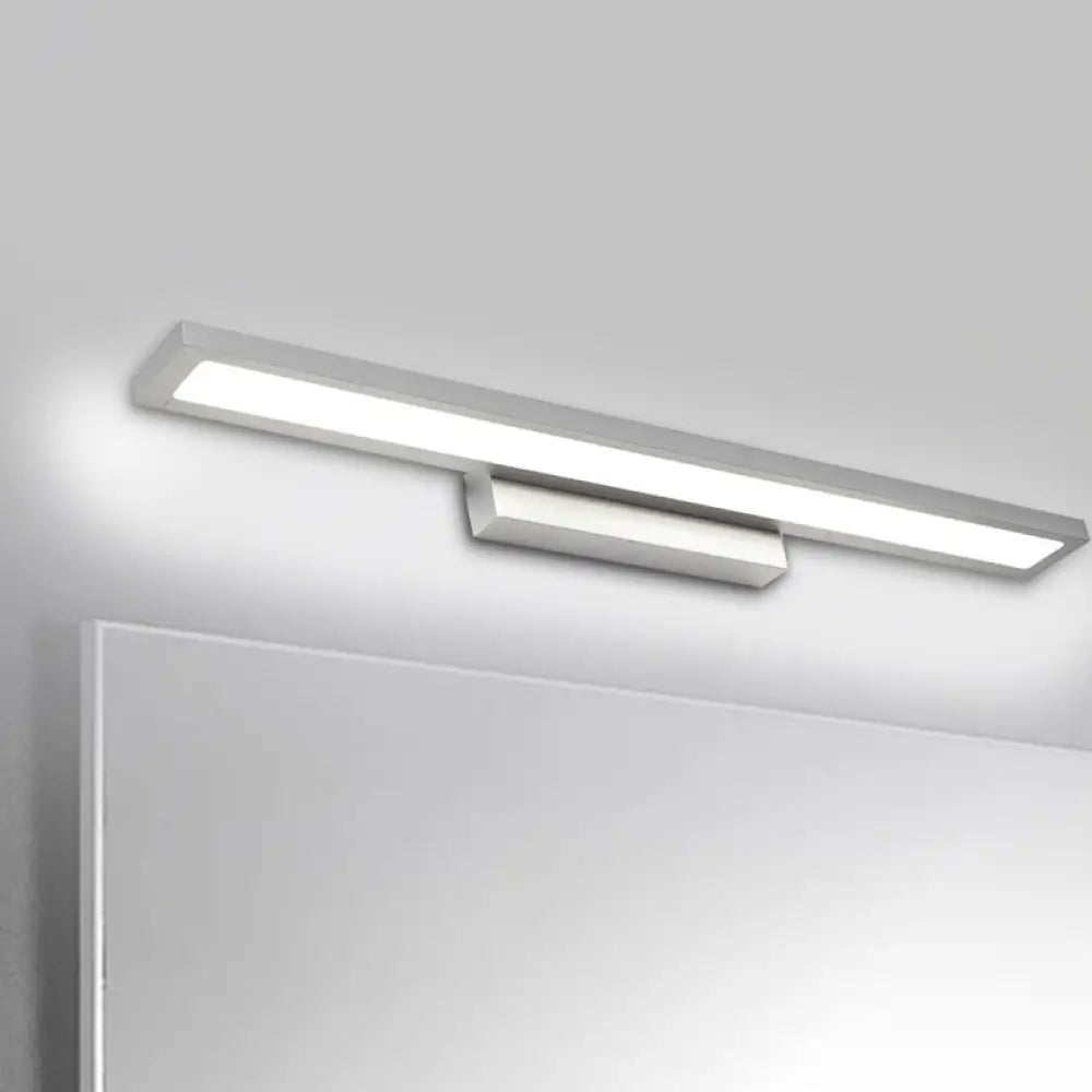 DecorBites™ Tube Metal LED Bathroom Vanity Lamp - Minimalist Light Fixture in Black/Silver with Warm/White Light