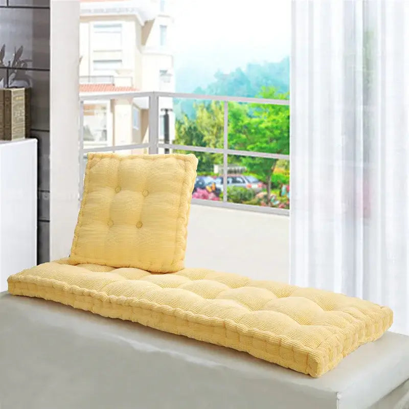 Tufted purple indoor bench seat cushion – living room sofa pad