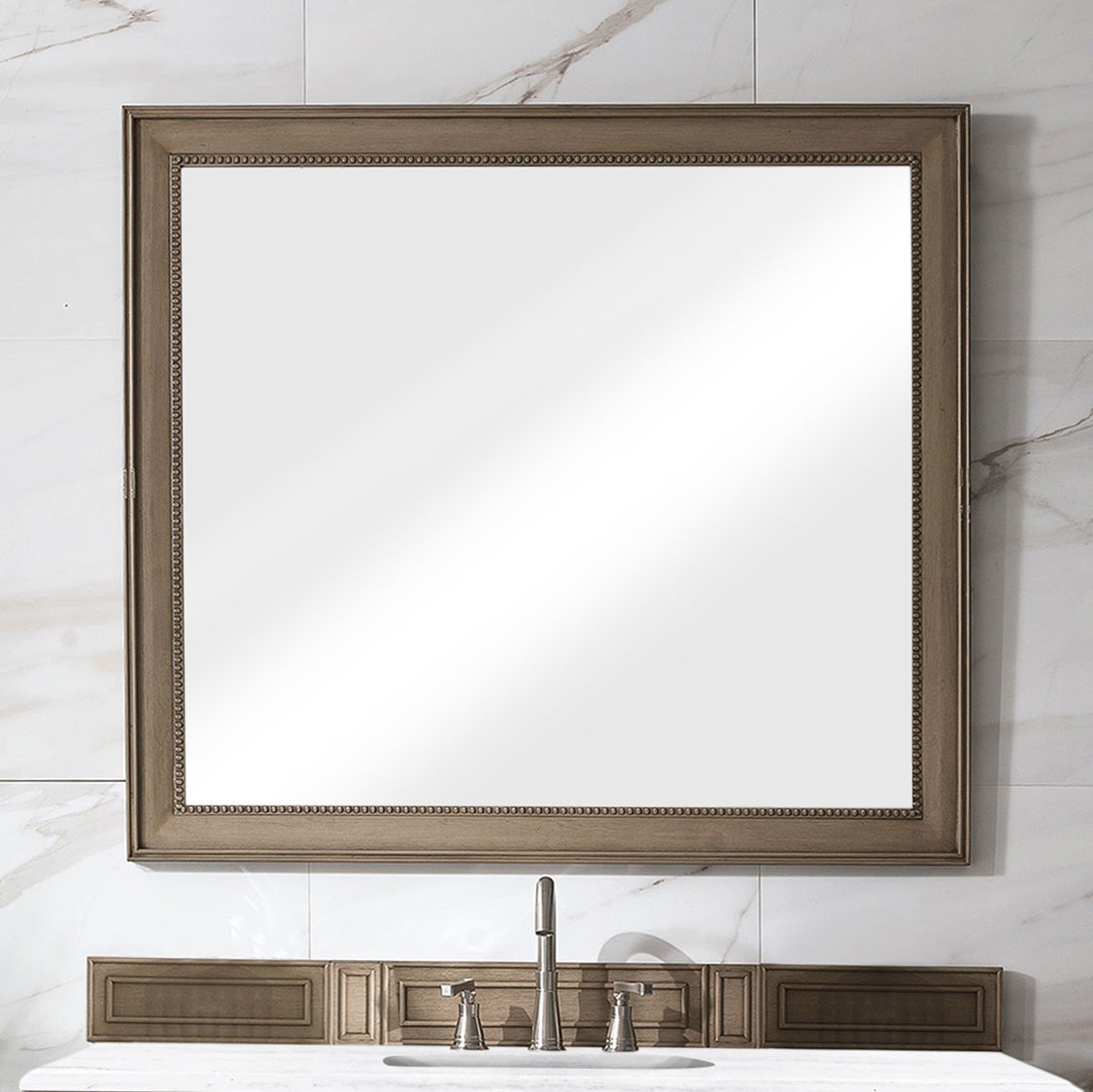 James Martin Bristol 44" Mirror, Whitewashed Walnut