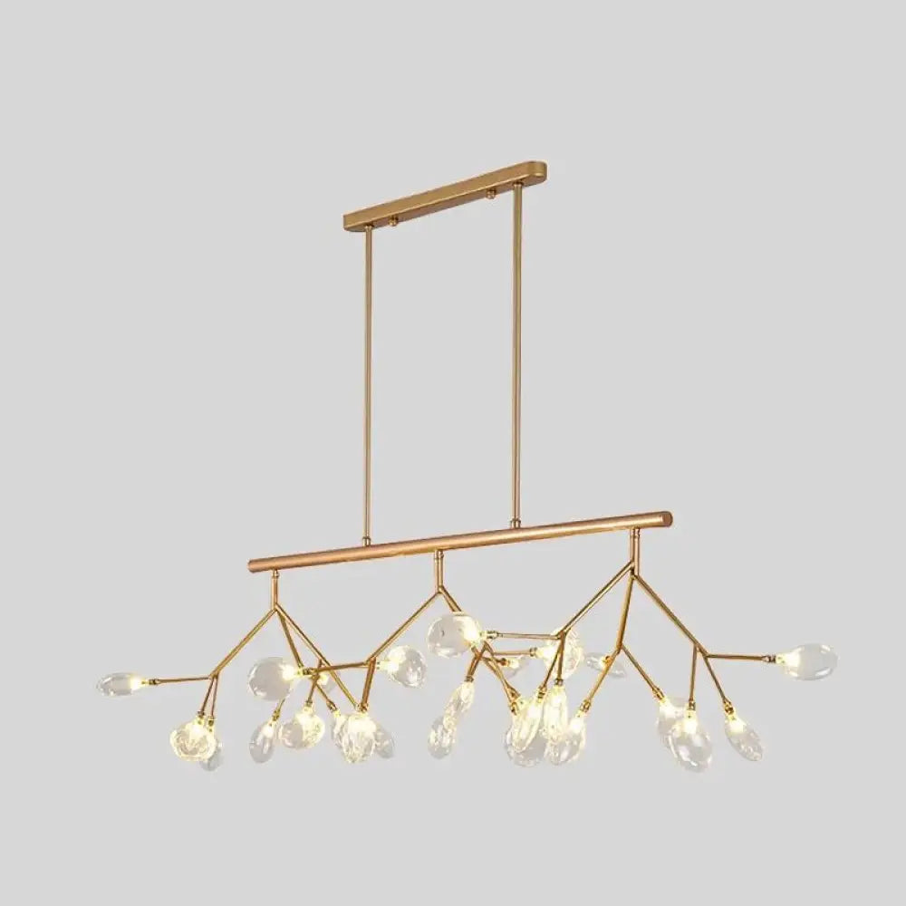 DecorBites™ Ultra-modern 27-Light Island Metal Pendant with Clear Shade for Dining Room