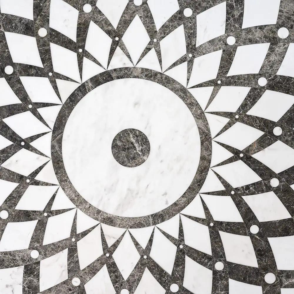 Versilys Multi Finish Round Marble Medallions 48x48