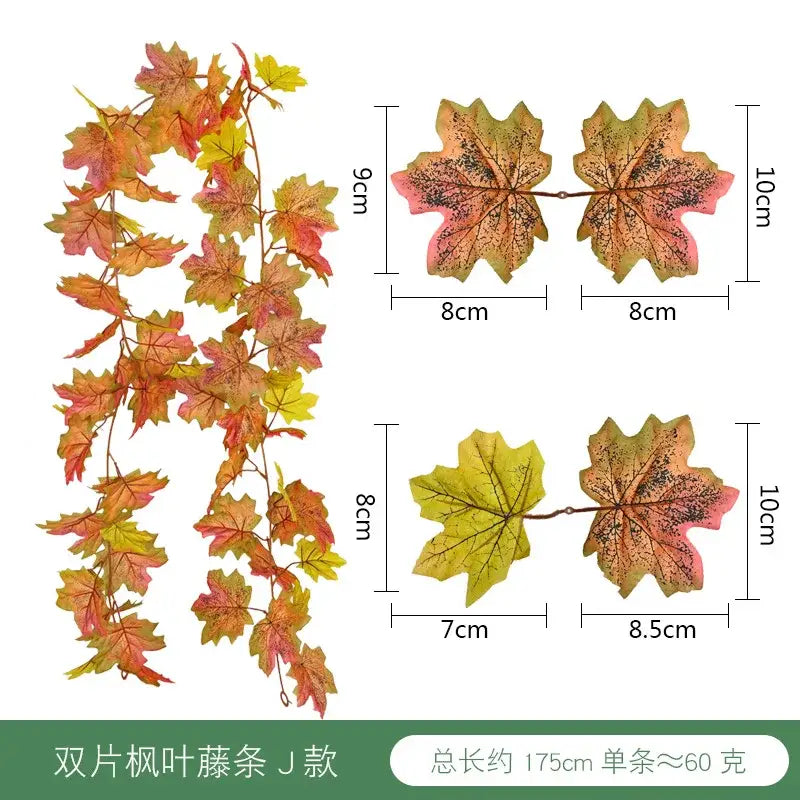 Vibrant autumn harvest hanging decoration living room leaf garland