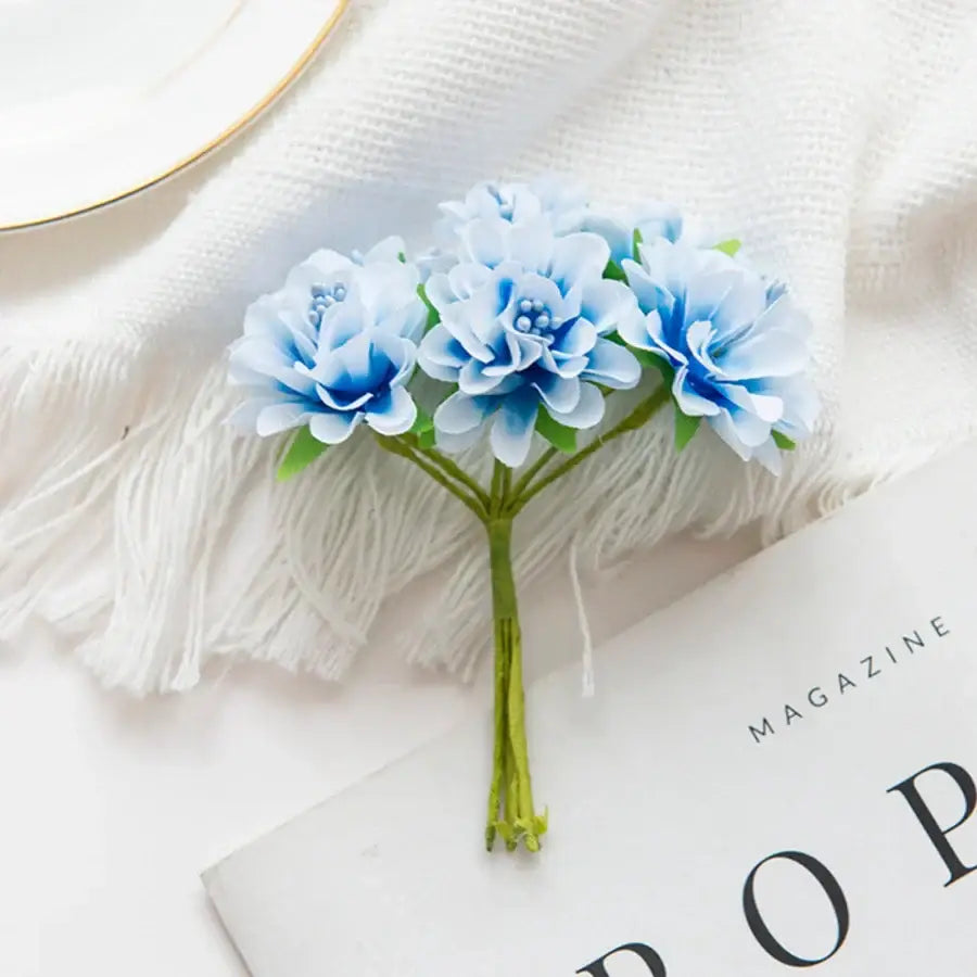 Vibrant multicolor artificial flower stamen bouquet for living room decor