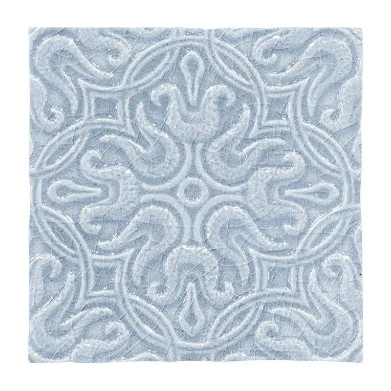 Myrtle Bloom Crackled Mondial Ceramic Accent Tiles 6x6