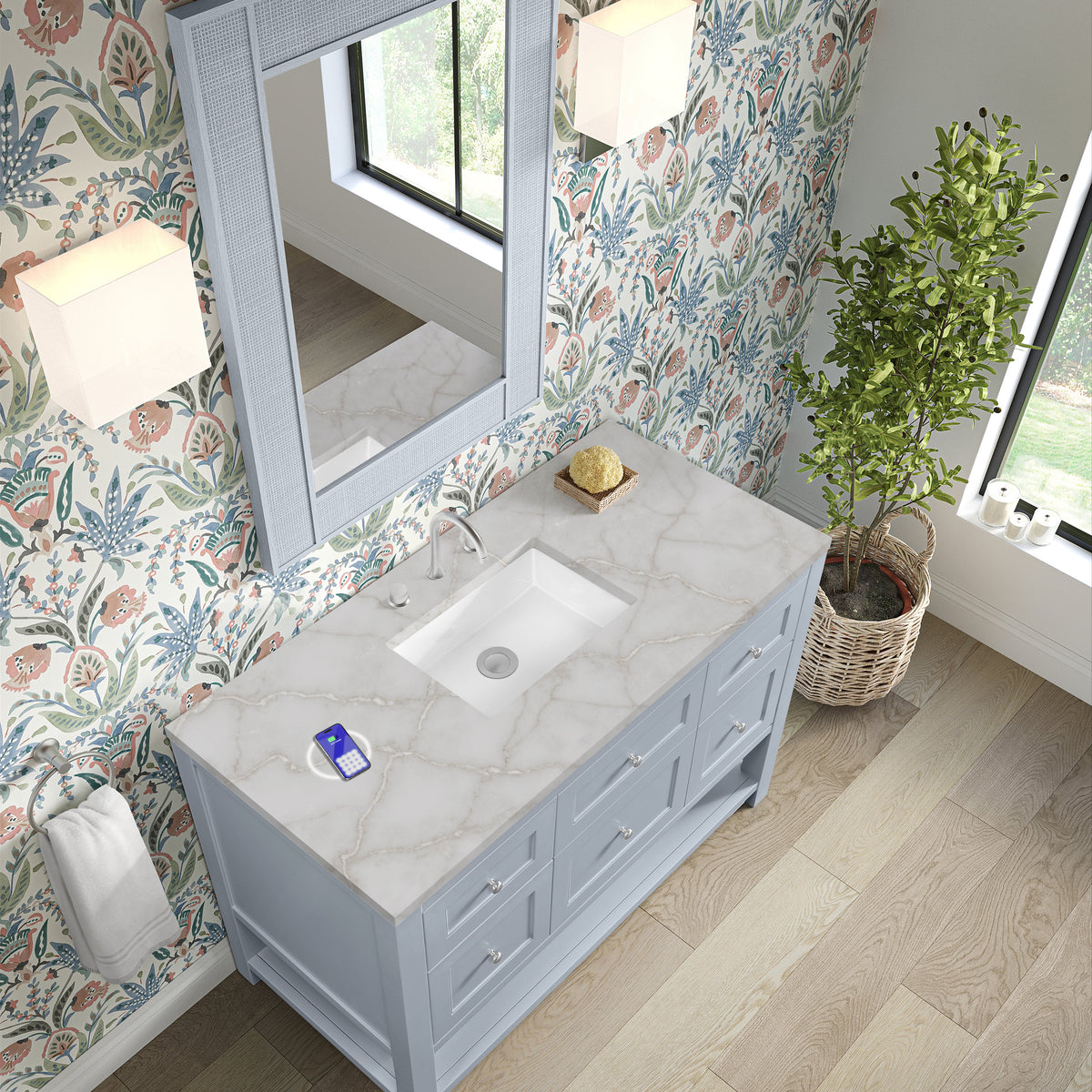 James Martin Breckenridge 48" Single Bathroom Vanity, Serenity Blue