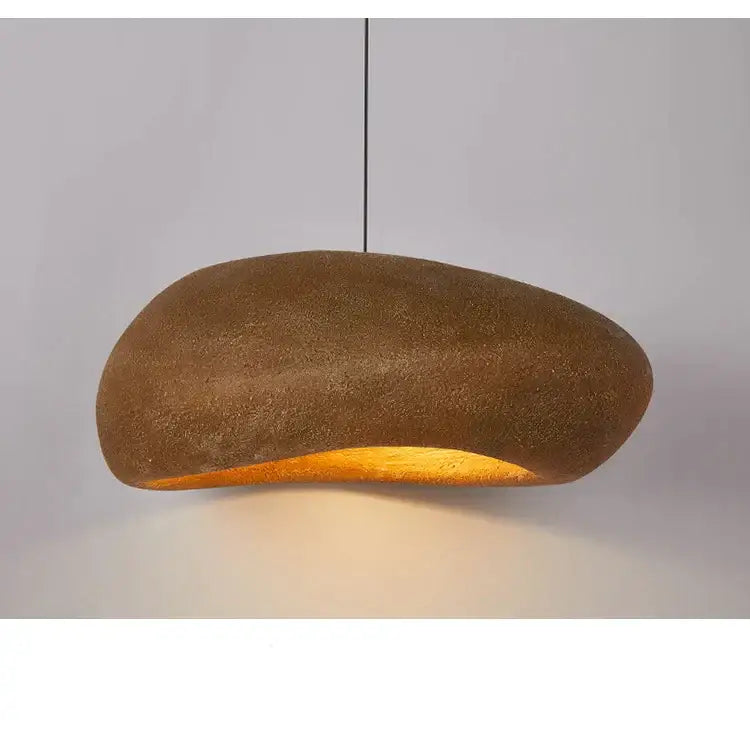 Wabi sabi gray handmade polystyrene indoor pendant dining room