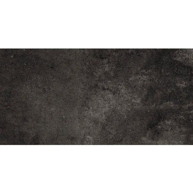 Weathered Black Matte Porcelain Tiles 18x36