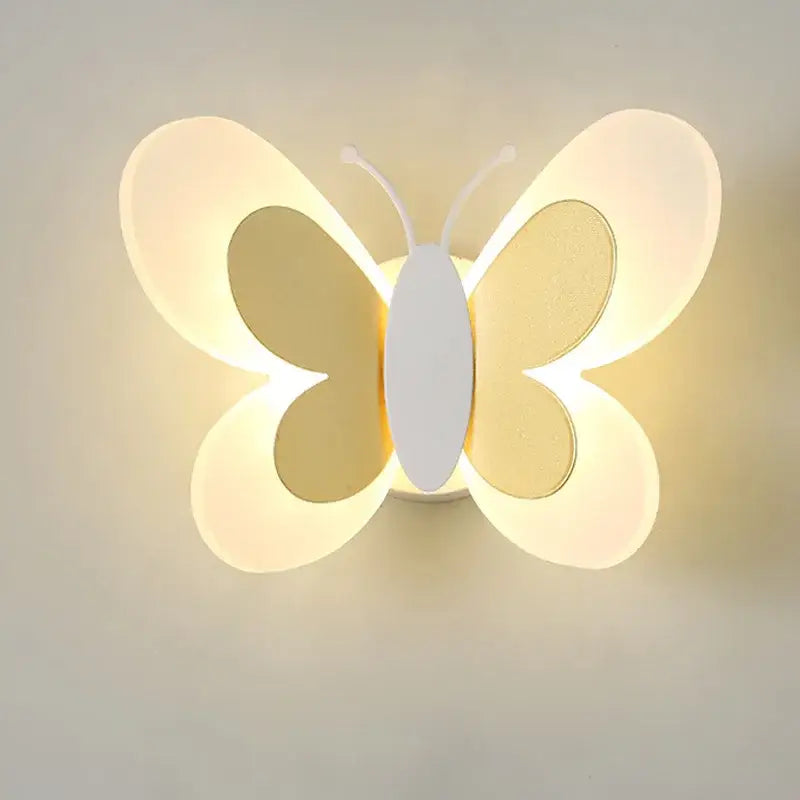 White butterfly led wall lamp bedroom light