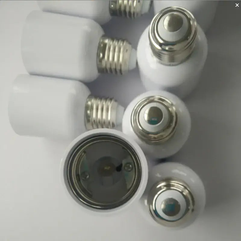 White ceramic e27 to e40 light bulb adapter socket pack garage utility