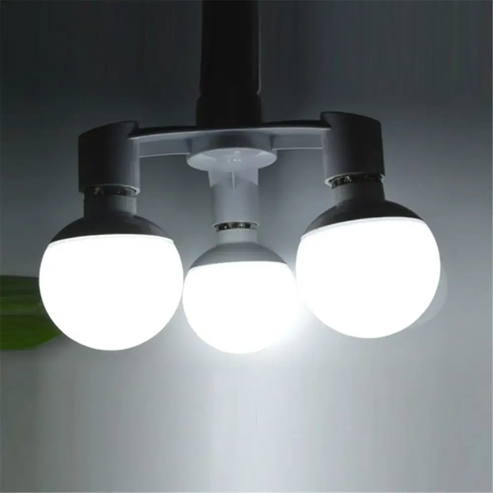 White e27 lamp holder 3-way converter pack for living room lighting