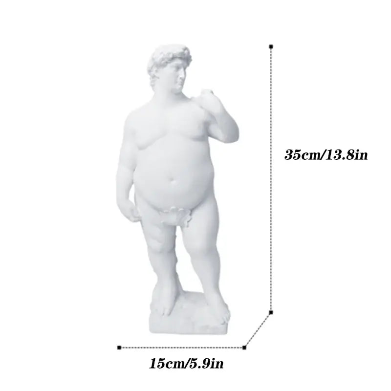 White hercules abstract human body resin statues living room decor
