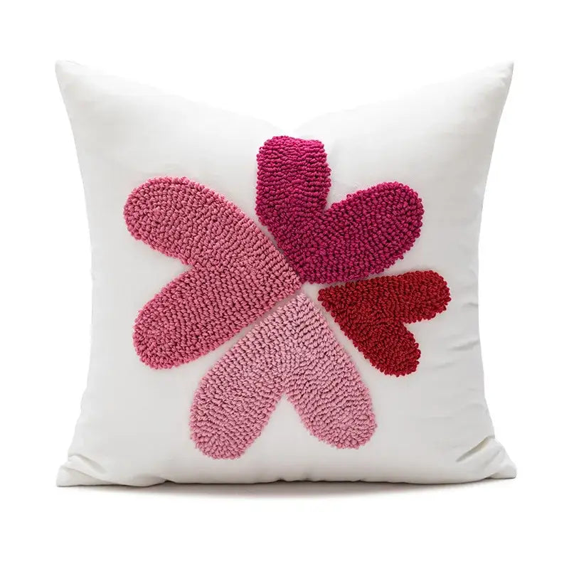 White love floral decorative sofa pillowcase living room cushion cover