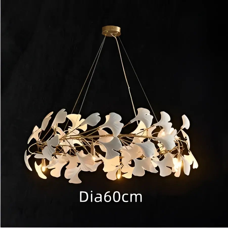 White orchid ginkgo chandelier living room pendant light