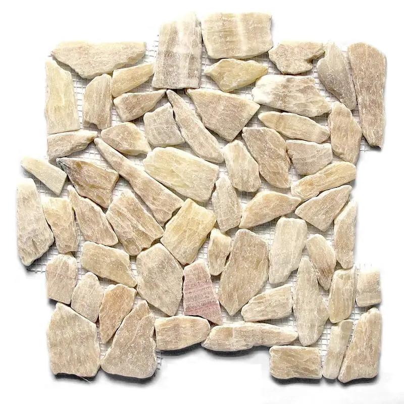 Yellow Jelly Natural Pebble Mosaics 12x12