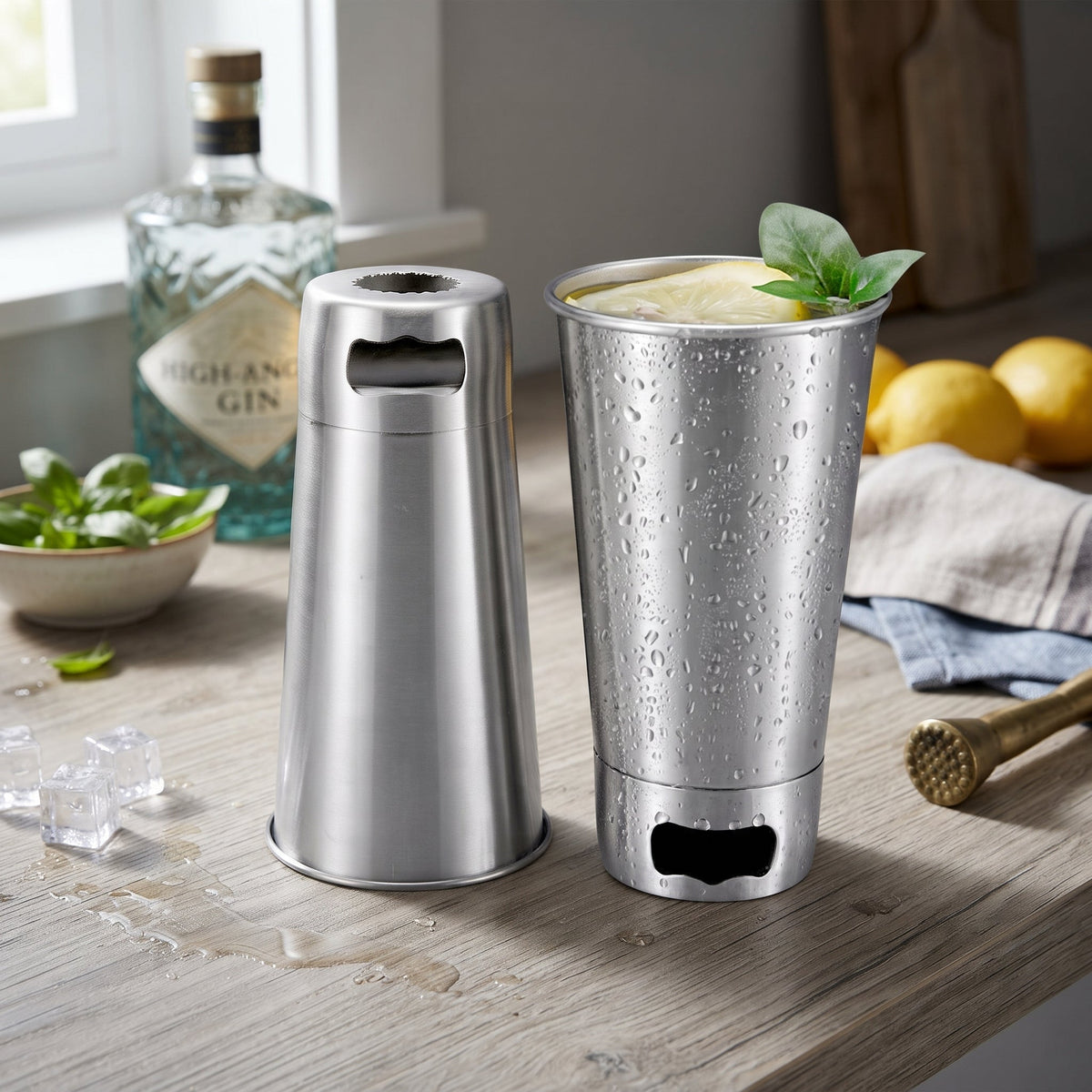 16 Oz Stainless Steel Cup with Dual Bottle Openers