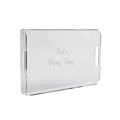 Acrylic Handled Tray - 16.5" x 10.5"
