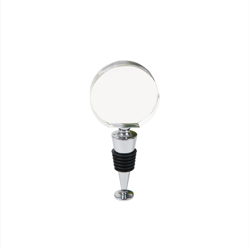 Round Optic Crystal Wine Bottle Stopper