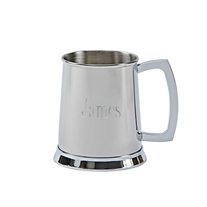 Stainless Steel Tankard with Bright Polished Finish - 20 oz
