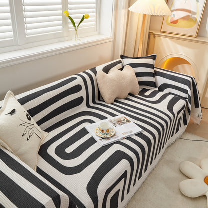 Couch Cover for Most Shape Sofas, Waffle Lattice Sofa Cover Throw, Washable Furniture Covers for Pets