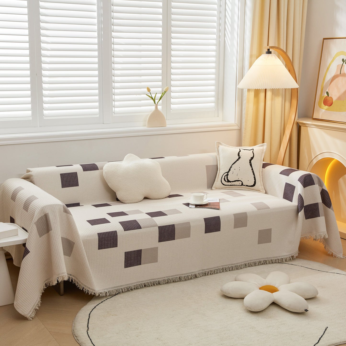 High-Quality Fabric Non-Slip Sofa Cover Throw, Throw Blankets for Couch, Furniture Covers for Pets