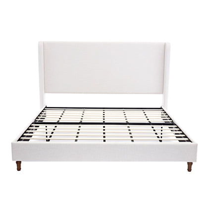 Harper - Tall Headboard Upholstered Bed / High Headboard / Elegant Simplicity / No Box Spring Needed