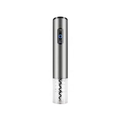 Silver Wine Opener with Stainless Steel Corkscrew