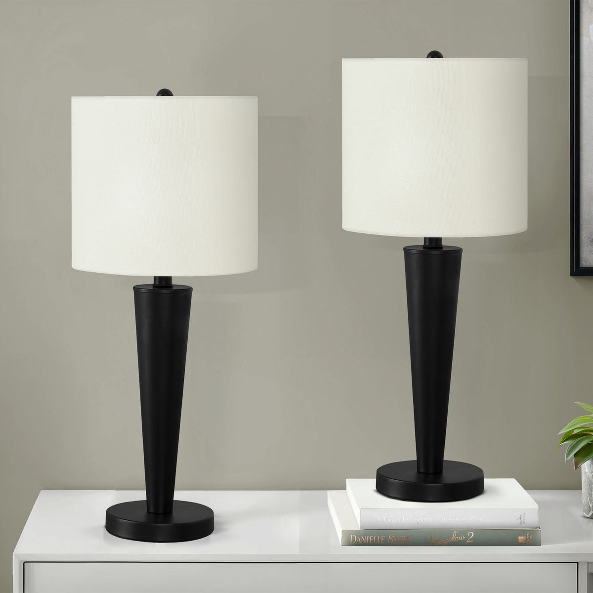 Lighting, Table Lamp, USB Port Included, Contemporary (Set of 2)