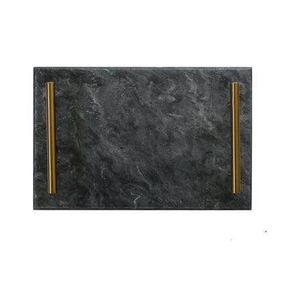 Black Marble Board with Gold Handles