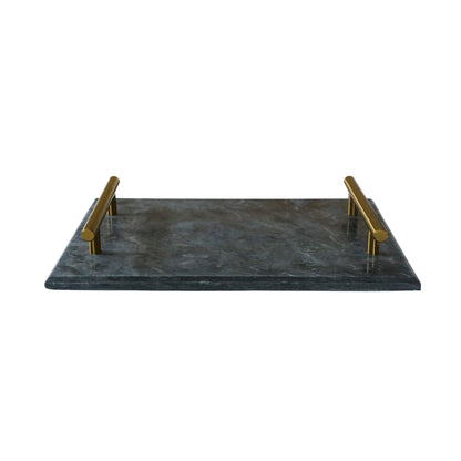 Black Marble Board with Gold Handles