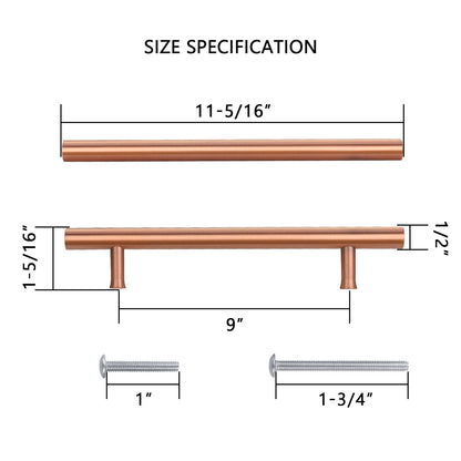 Akicon Copper Kitchen Cabinet Handles 100% Solid Brass Drawer Pulls